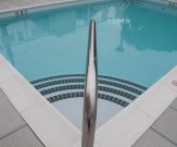 Steps with handrails